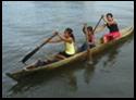 Rowing to shore